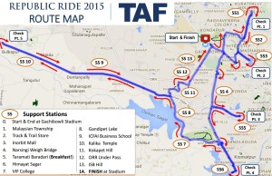 Republic Ride 2015 Routemap